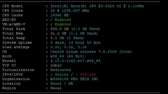RAKsmart韓國物理服務器實測