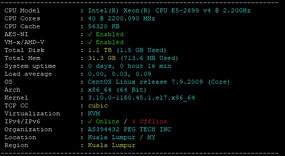 RAKsmart馬來西亞裸機服務器E5 - 2690*2實戰評測
