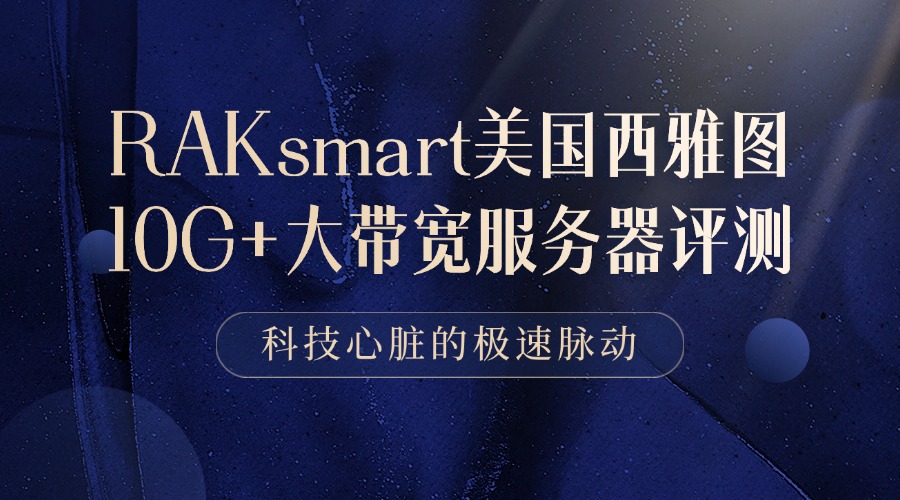 RAKsmart美國西雅圖10G+大帶寬服務器評測：科技心臟的極速脈動