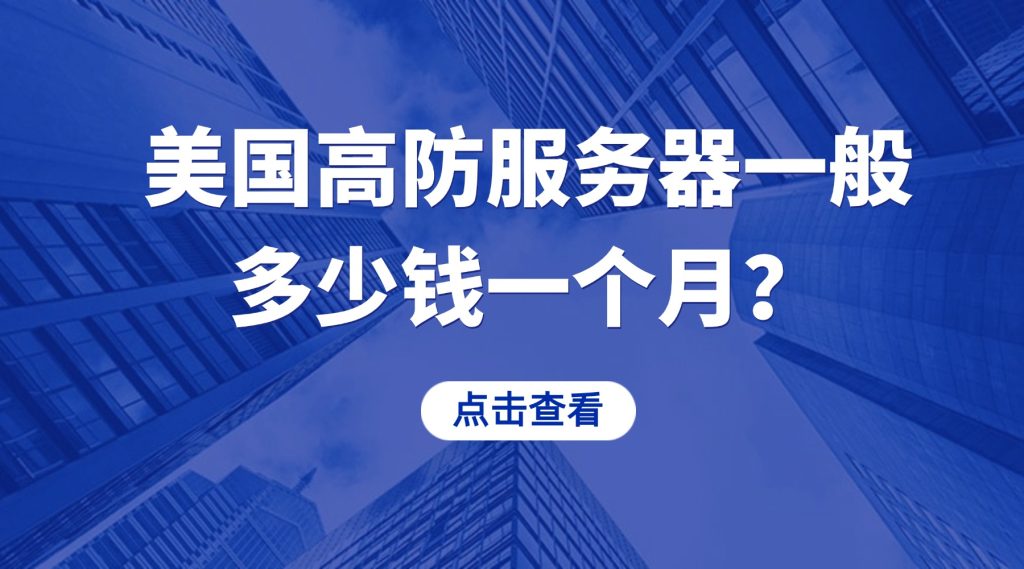 美國高防服務器一般多少錢一個月？選對方案立省千元！