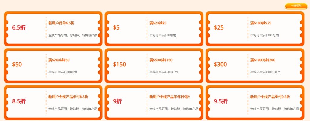 raksmart新用戶券包