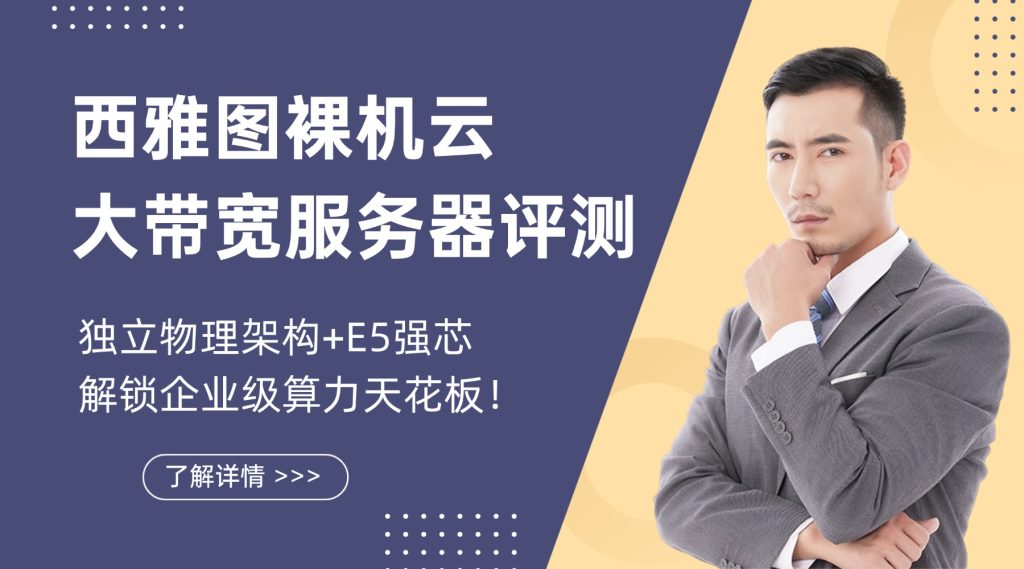 【西雅圖裸機云大帶寬服務器評測】獨立物理架構+E5強芯，解鎖企業級算力天花板！