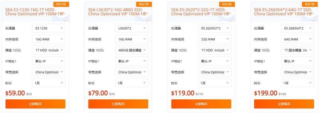 raksmart年末鉅惠 全線福利價