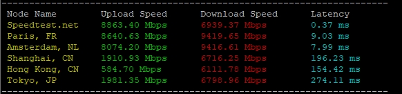 RAKsmart法蘭克福10G+大帶寬服務器實測