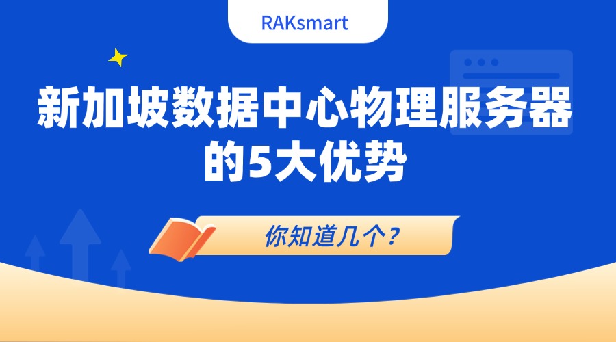 RAKsmart新加坡數(shù)據(jù)中心物理服務(wù)器的5大優(yōu)勢，你知道幾個(gè)？