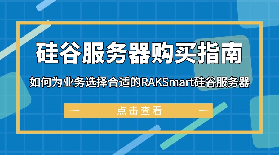 硅谷服務(wù)器購買指南：如何為業(yè)務(wù)選擇合適的RAKSmart硅谷服務(wù)器