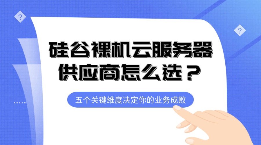 硅谷裸機云服務器供應商怎么選？五個關鍵維度決定你的業務成敗