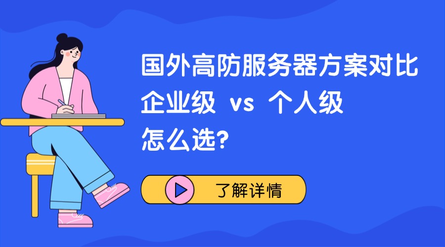 國外高防服務(wù)器方案對(duì)比：企業(yè)級(jí) vs 個(gè)人級(jí)，不同業(yè)務(wù)場(chǎng)景選哪個(gè)更劃算？