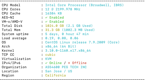硅谷裸機云 DDOS 服務器評測